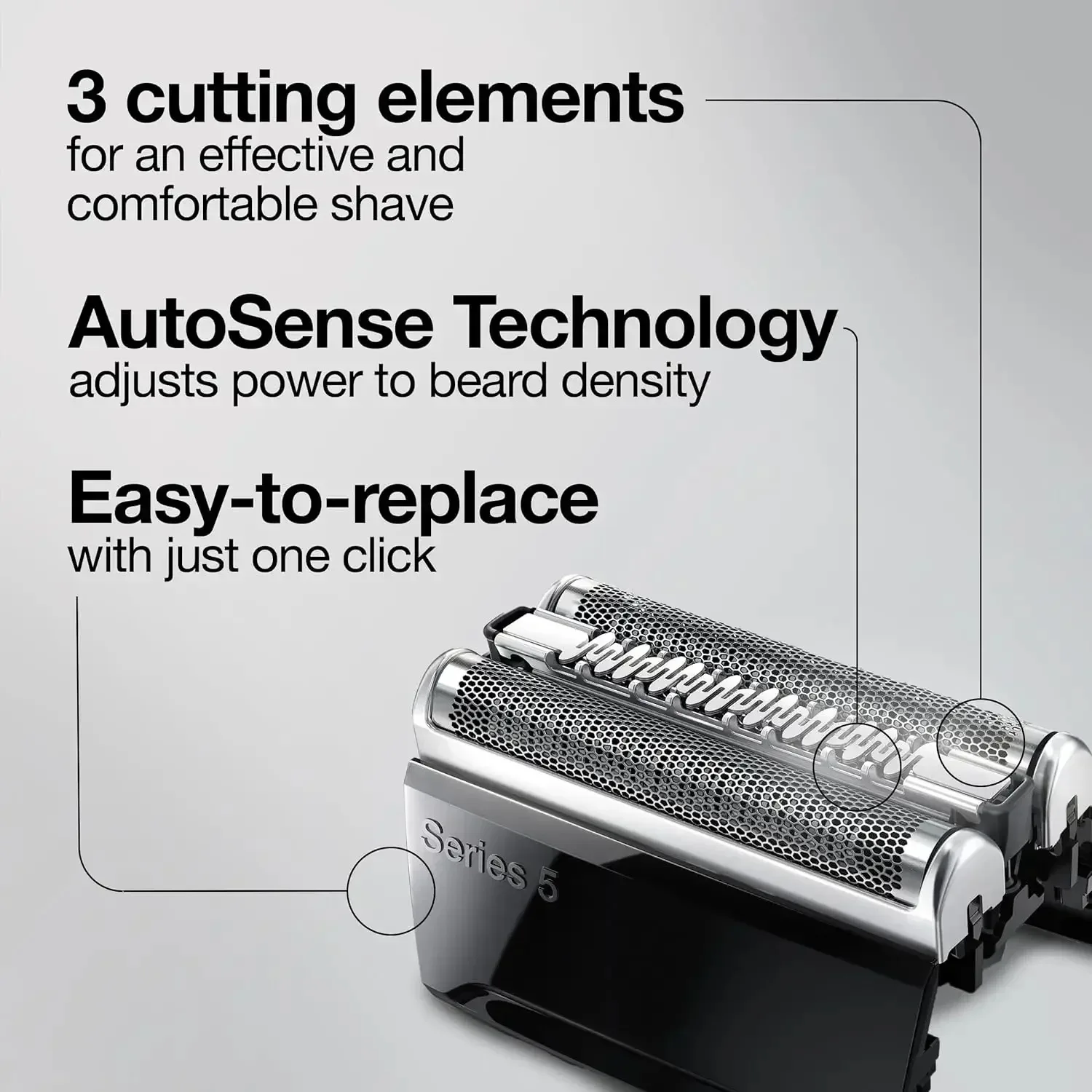 52B Replacement Head Compatible with Electric Shaver Razor 5090/5190cc,5040/5140s,5030s,5147s,5145s,5195cc,5197cc