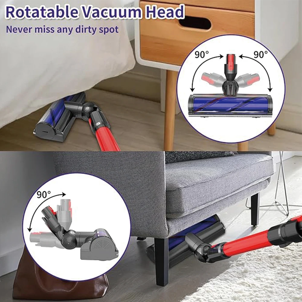 For Dyson V6/DC V7 V8 V10 V11 V15, Direct Drive Vacuum Brush Head, Carpet & Hard Floor Attachment,Comparable to Original Quality