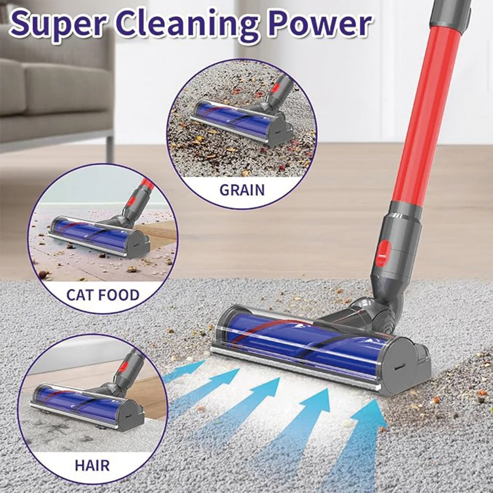 For Dyson V6/DC V7 V8 V10 V11 V15, Direct Drive Vacuum Brush Head, Carpet & Hard Floor Attachment,Comparable to Original Quality