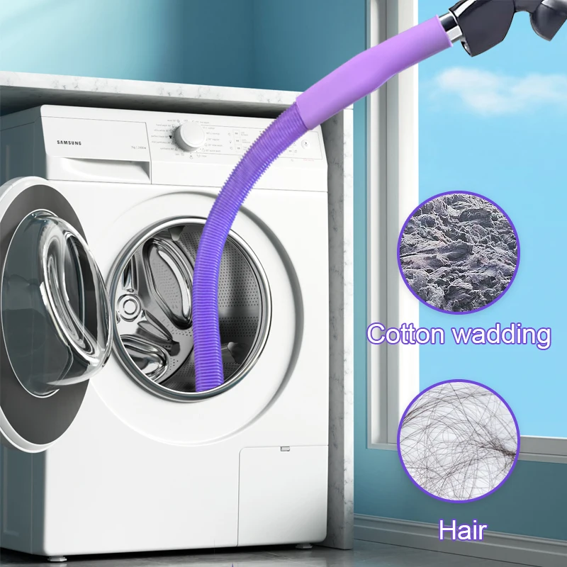 1pcs Upgraded Dryer Vent Cleaner Kit:Universal Vacuum Hose Attachment Deep Cleaning Brush for Lint Removal Fits All Vacuums