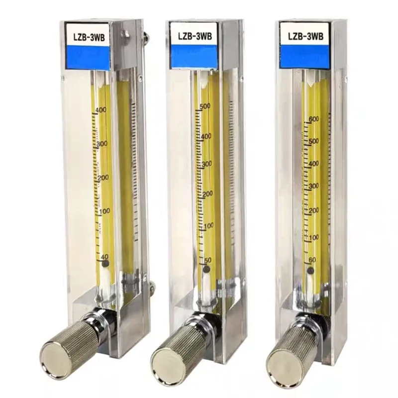 Low Flow Air Flow Meter 2.5-1000ml/Min Gas Flowmeter Rotameter With Control Valve LZB-3WB, LZB-4WB