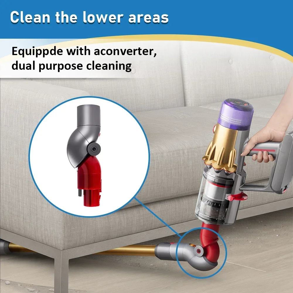 High Adapterand Bottom Adapter For Dyson V7 V8 V10 V11 V15 Vacuum Cleaner Accessorie Quick Release Up Top Tools Steering Elbow
