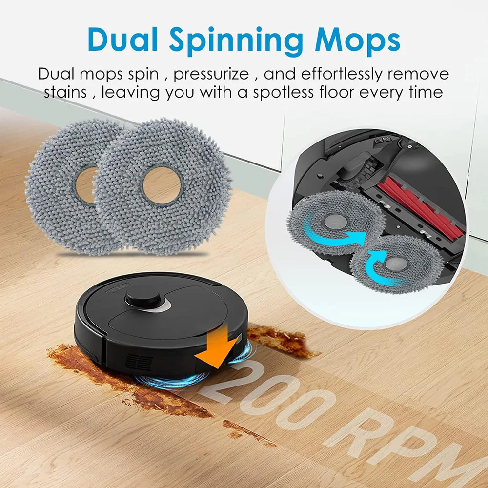 Mop Pads for Roborock Q Revo Master, Q Revo S, Q Revo Pro, Q Revo Maxv, Q Revo Curv Accessories Replacement Parts Mopping Cloths