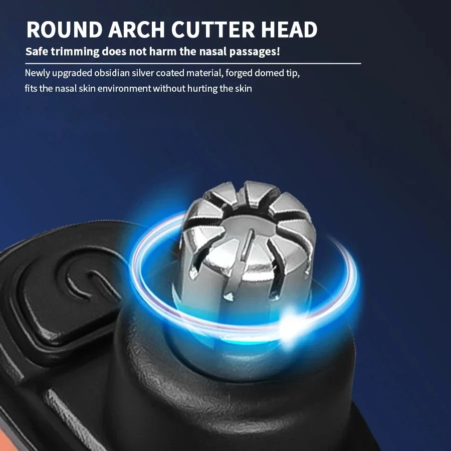 2 In 1 Portable Electric Nose Hair Trimmer USB charging Nose Ears Hair Eyebrow Trimmer for Men Rechargeable Painless set