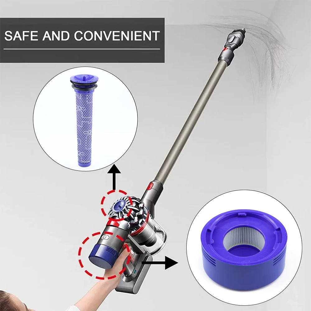 Rear Motor Cover HEPA Filter For Dyson V7 V8 Handheld Cordless Vacuum Cleaner Accessories Filter Replacement Parts