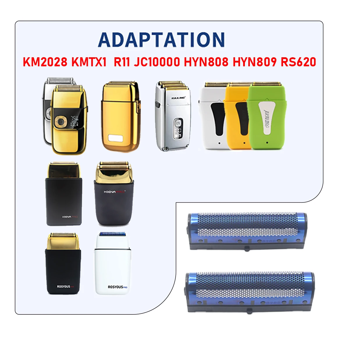 Original Replacement Blade Net Shave System for KM2028 KMTX1 R11 JC10000 HYN808 HYN809 RS620 Men's Razor Shaver Accessories