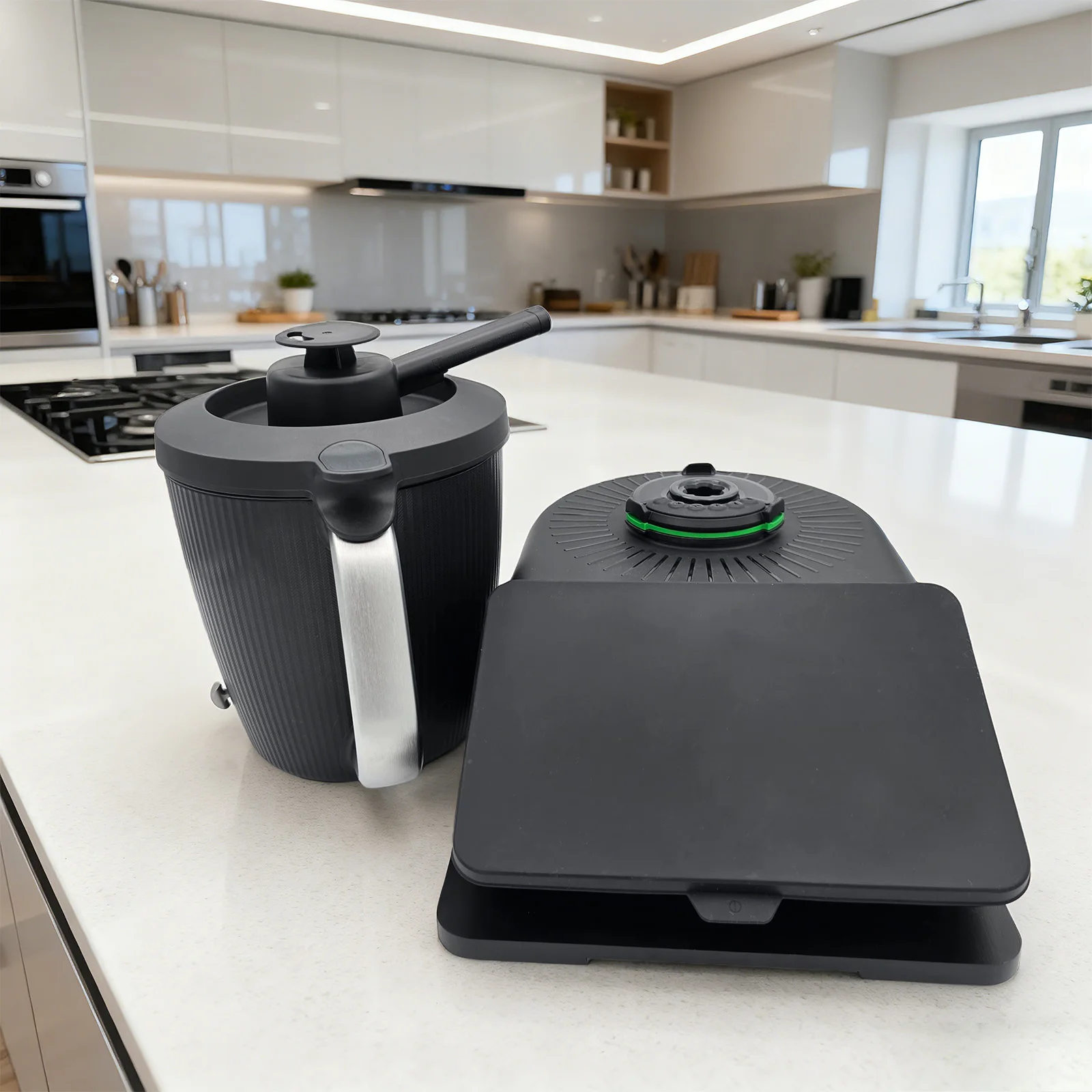 Steam Diverter Compatible with Thermomix TM7 – 360° Rotating Steam Deflector with, Kitchen Cabinet Protection