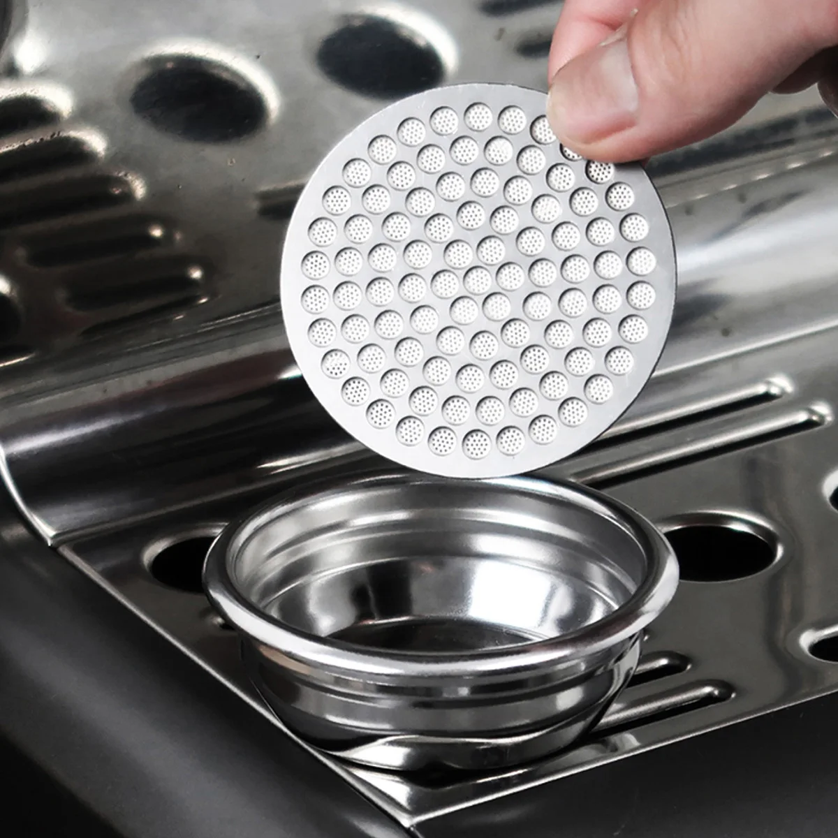 Leeseph 51/53/58 mm Stainless Steel Puck Screen, Reusable, Double Fine Filter for Coffee Machine Espresso Accessories