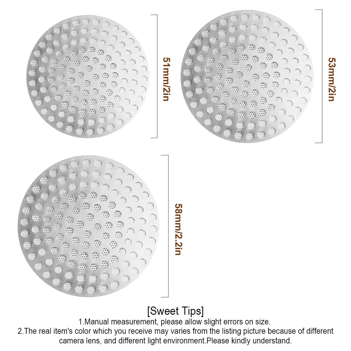 Leeseph 51/53/58 mm Stainless Steel Puck Screen, Reusable, Double Fine Filter for Coffee Machine Espresso Accessories
