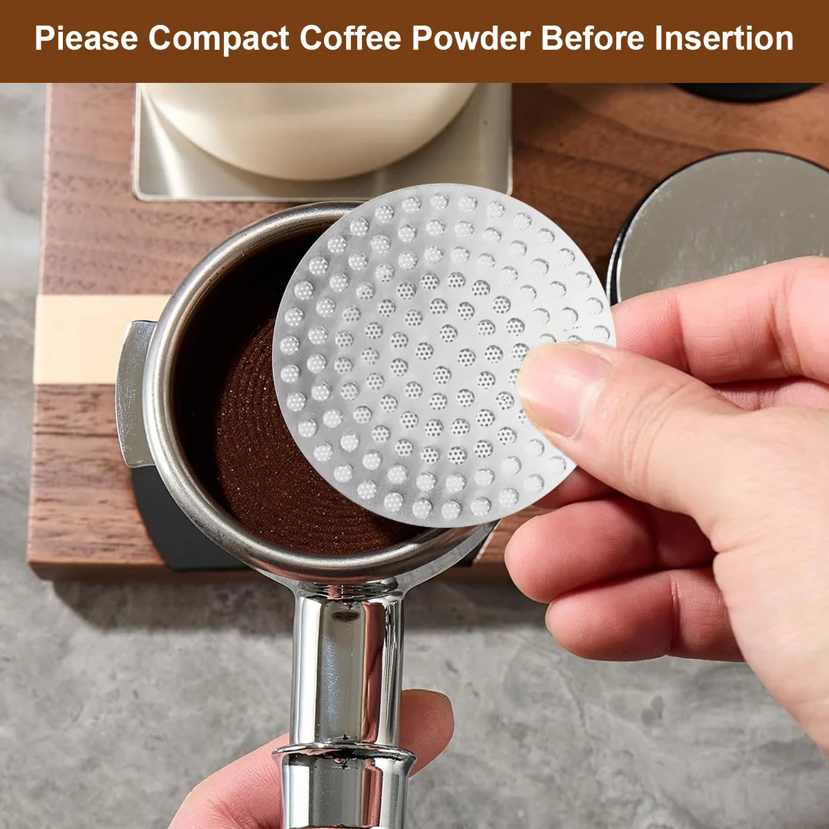 Leeseph 51/53/58 mm Stainless Steel Puck Screen, Reusable, Double Fine Filter for Coffee Machine Espresso Accessories
