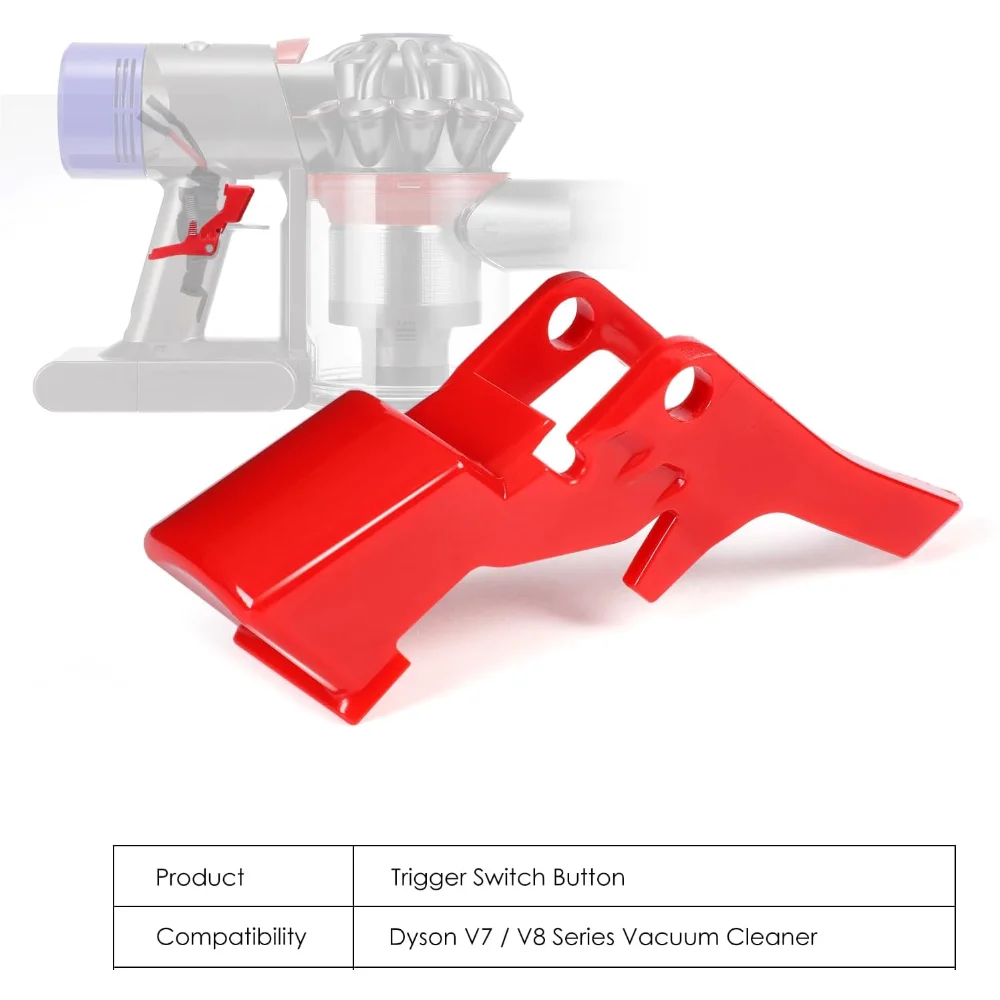 Trigger Switch Button Replacement Parts for Dyson V7 V8 SV10 SV11 Vacuum Cleaner, Red Power Switch Button Repair Parts