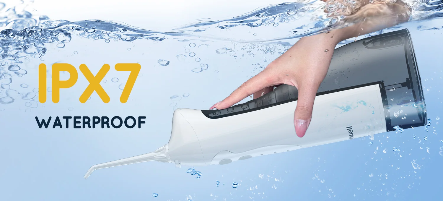 Mornwell Water Flosser Teeth Pick: Cordless Oral Water Floss 300ML Rechargeable Travel Irrigation Teeth Cleaner D52(F5012D)