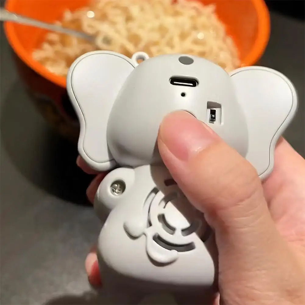 Mini Food Blower Cooling Hot Soup For Toddlers Cute Elephant Mini Desk Fan for Quick Coffee Soup Cooling Office Home Gadget