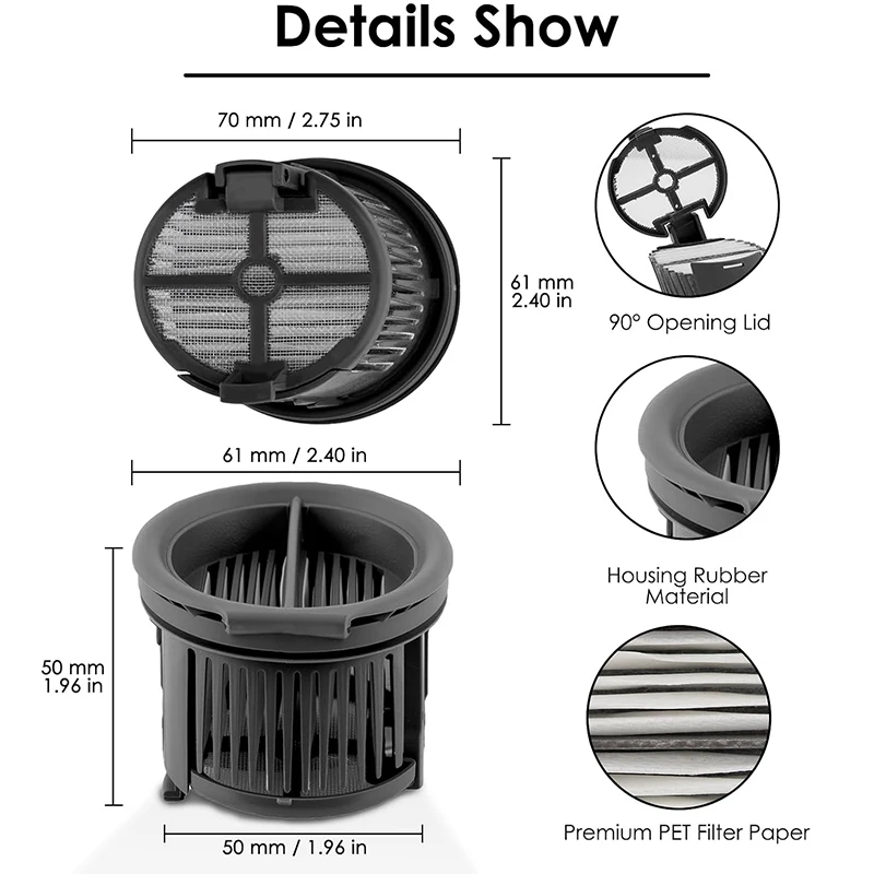 Dreame H14 Dual / H14 Pro / H14 / H20 Pro Plus / H20 Ultra / H30 Ultra Vacuum Cleaner Roller Hepa Filter Accessories