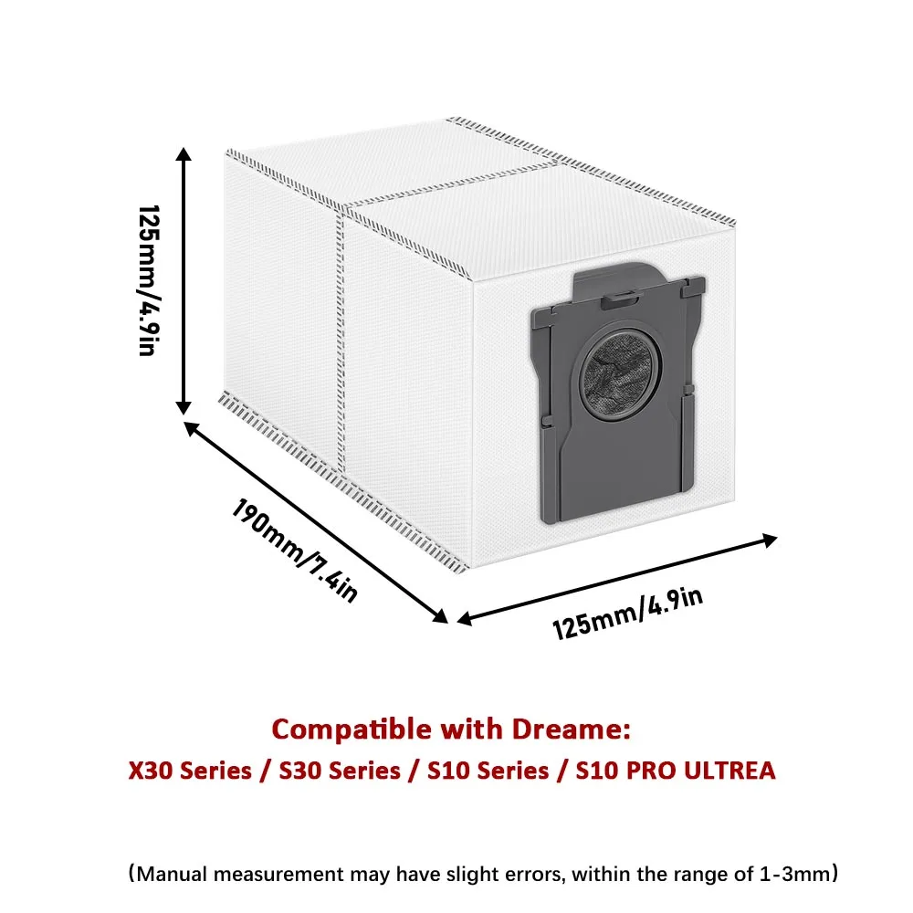 For Dreame X30/X40/X50 Ultra, L10s/L30s/L40/L50 Ultra, S10/S30 Pro Ultra Dust Bags Mop Cloths Sweeping Robot Vacuum Parts