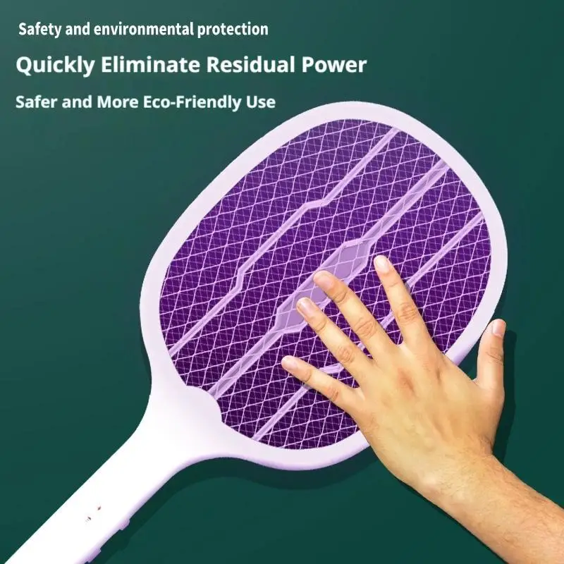 Multi Functional Bug Zapper Racket Usb Rechargeable Mosquito Killer Safe 3 In 1 Electric Mosquito Swatter Pest Control Supplies