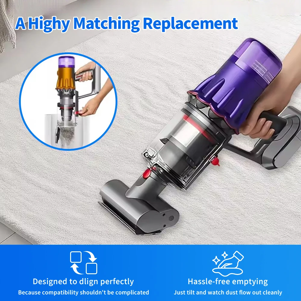 Dust Bin Replacement For Dyson V12 Detect Slim V10 Digital Slim SV18 SV20 V12 Slim Cordless Vacuum Cleaner Canister Parts