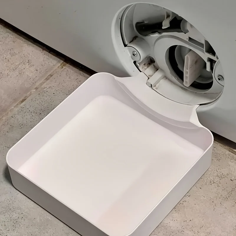 1Pcs Washing Machine Drainage Tray White Plastic Leak Proof Pan for Washer Filter Hose Laundry Maintenance Tool