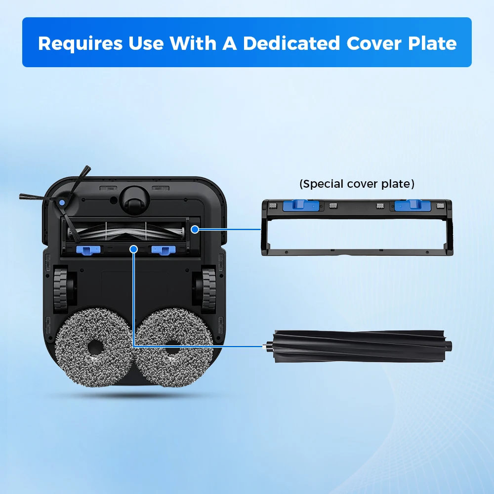 Soft Rubber Main Brush For Ecovacs Deebot X2/X2 Omni/X2 Pro Robot Vacuum Cleaner Replacement Roller Brush Accessories Part