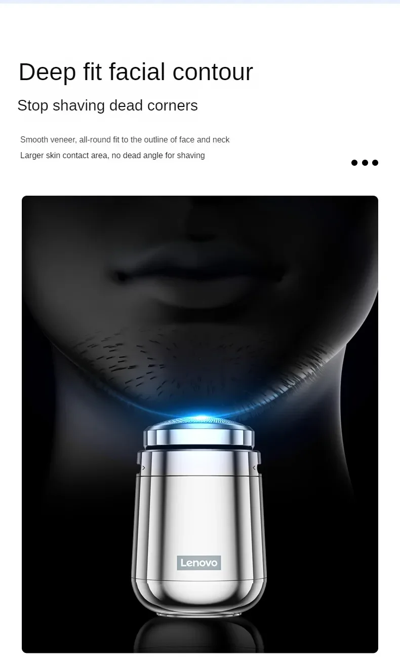 Lenovo ES20 Electric Shaver High-speed Motor Metal Body Alloy Blade for Quick Cleaning IPX7 Waterproof Whole Body Water Wash