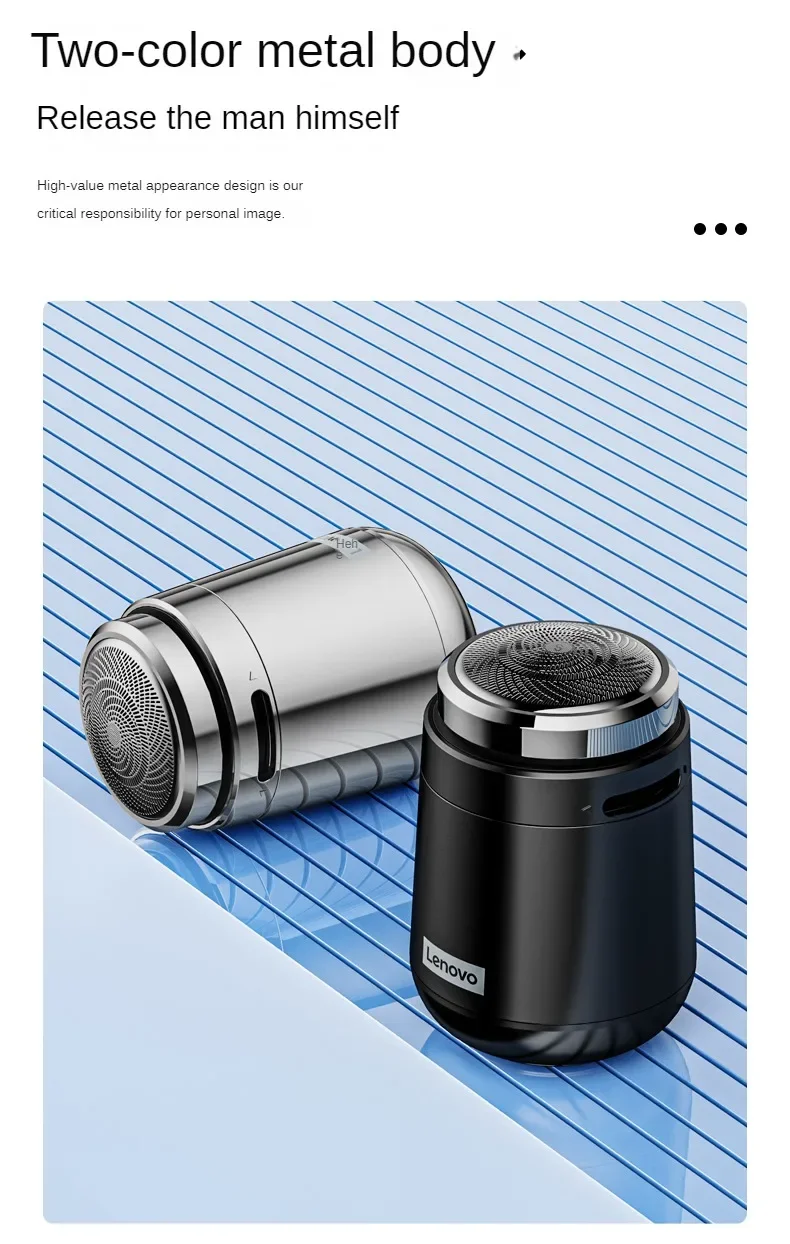 Lenovo ES20 Electric Shaver High-speed Motor Metal Body Alloy Blade for Quick Cleaning IPX7 Waterproof Whole Body Water Wash