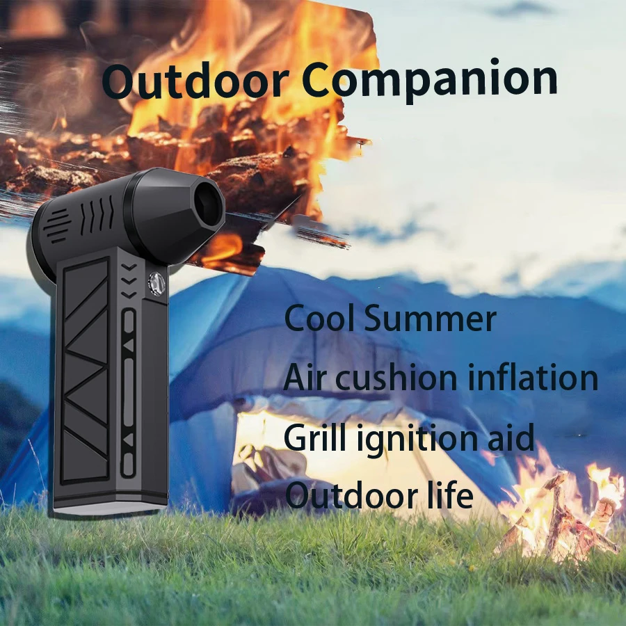 Portable desktop High-Speed Fan, Large Capacity Handheld Personal Cooling Fan, USB Rechargeable/Dust Blowing/Snow Blowing