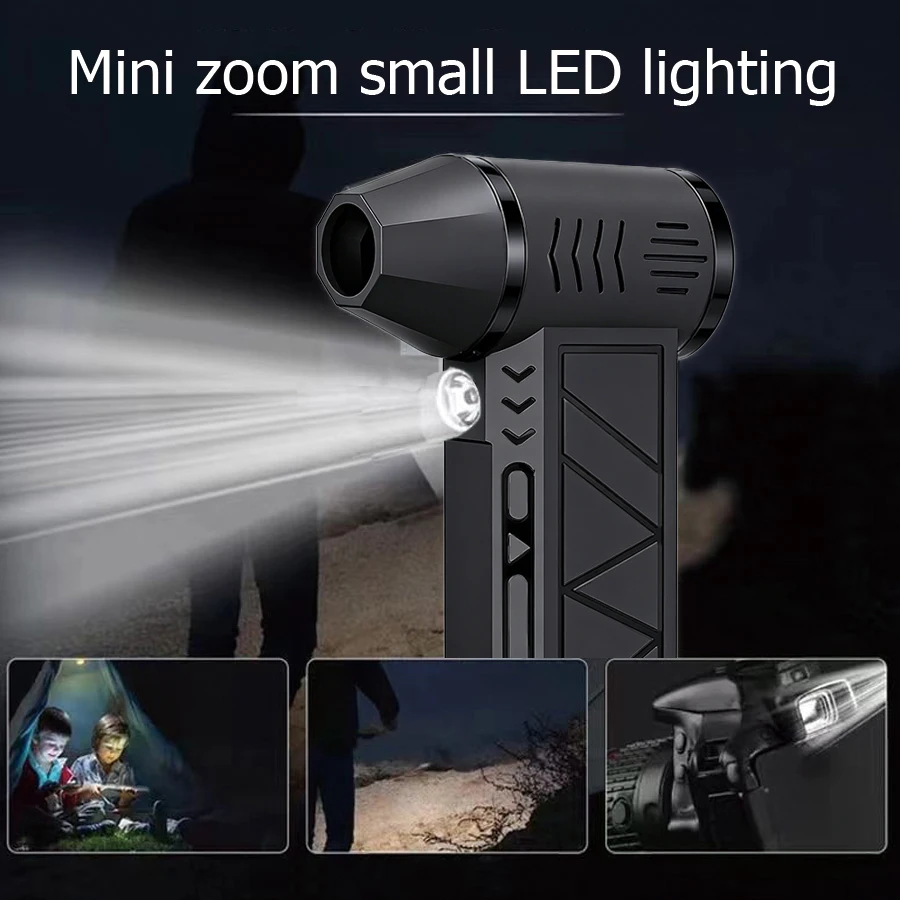 Portable desktop High-Speed Fan, Large Capacity Handheld Personal Cooling Fan, USB Rechargeable/Dust Blowing/Snow Blowing