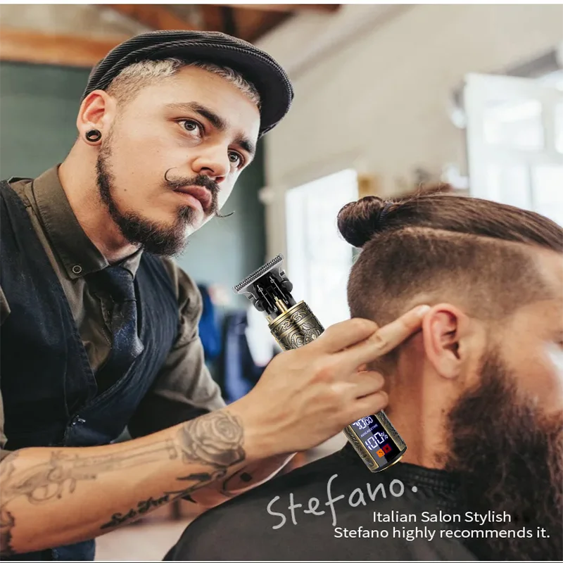 2026 T9 Electric Hair Clipper 0mm Bald Fade Professional USB Rechargeable Trimmer Portable Barber Shaver for Men Home Haircut