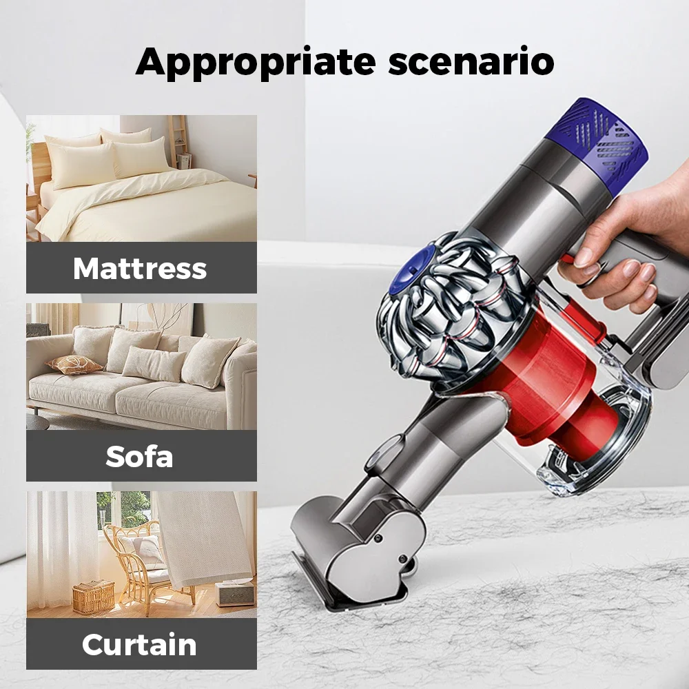 Mini Motorized Electric Brush Head For Dyson V6 DC45 DC58 DC59 DC61 DC62 DC74 Vacuum Cleaner Mattress Mite Removal Suction Head