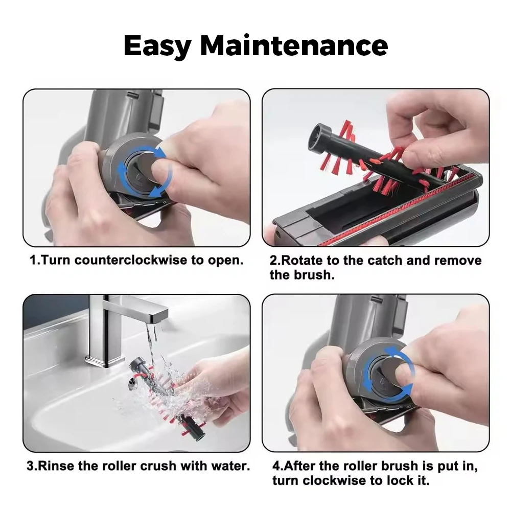 Mini Motorized Electric Brush Head For Dyson V6 DC45 DC58 DC59 DC61 DC62 DC74 Vacuum Cleaner Mattress Mite Removal Suction Head