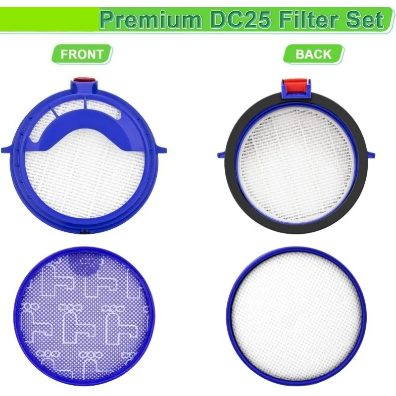 1 2 sets Replacement Filter Kits for Dyson DC25 Ball Vacuum Cleaner Parts 919171-02 Pre Motor Filter 916188-05 HEPA Filter