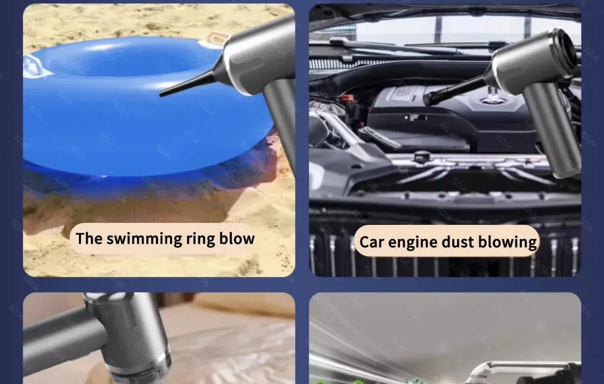 SZUK Car Vacuum Cleaner 2026 Handheld Vacuum Cleaner 8000PA Mini Air Blower Pet Hair Cleaning Machine Wireless Portable Cleaner