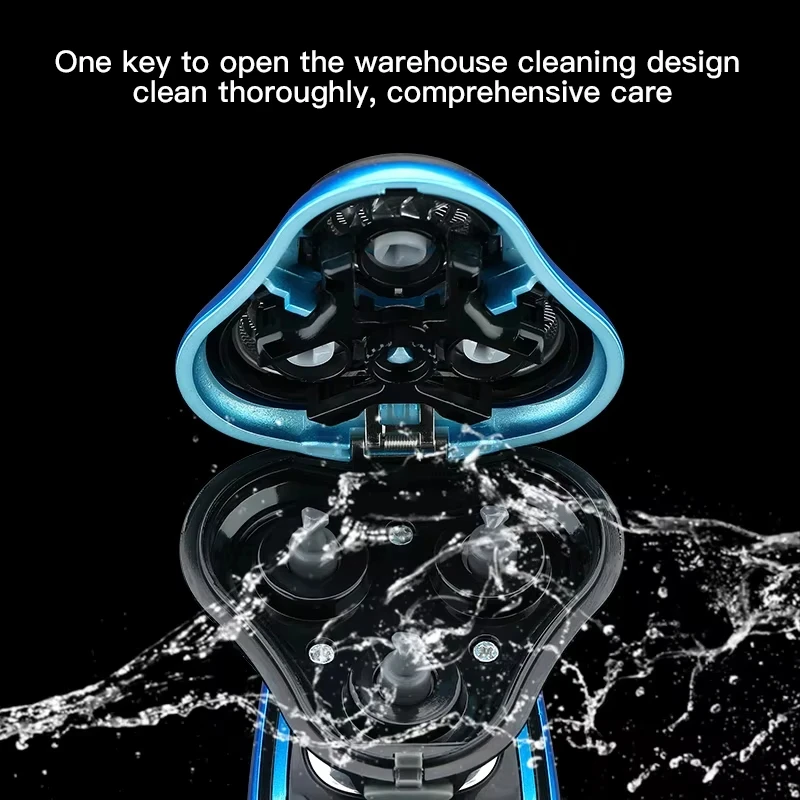 Lenovo Men Razor Electric Shavers Portable Wet-Dry Dual Use Waterproof Beard Facial Trimmer Shaving Machine for Men Father Gift