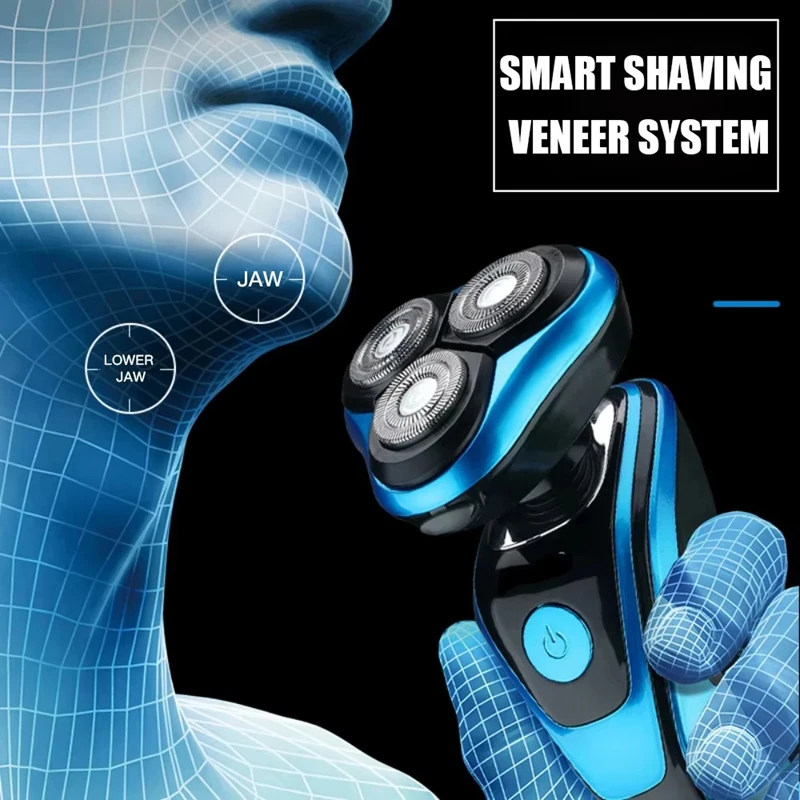 Lenovo Men Razor Electric Shavers Portable Wet-Dry Dual Use Waterproof Beard Facial Trimmer Shaving Machine for Men Father Gift