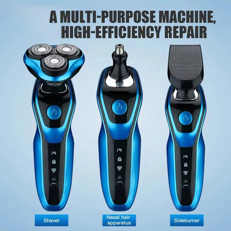 Lenovo Men Razor Electric Shavers Portable Wet-Dry Dual Use Waterproof Beard Facial Trimmer Shaving Machine for Men Father Gift