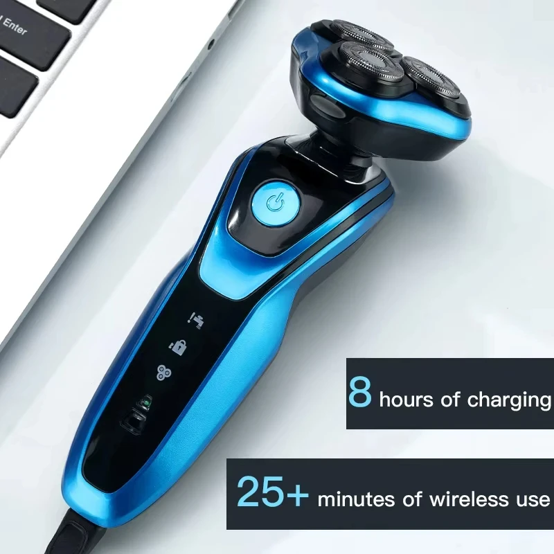 Lenovo Men Razor Electric Shavers Portable Wet-Dry Dual Use Waterproof Beard Facial Trimmer Shaving Machine for Men Father Gift