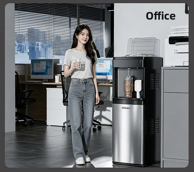 Ice Maker & Water Dispenser Combo, Countertop Ice Machine with Hot & Cold Water, Self-Cleaning Ice Maker for Home Office, Smart