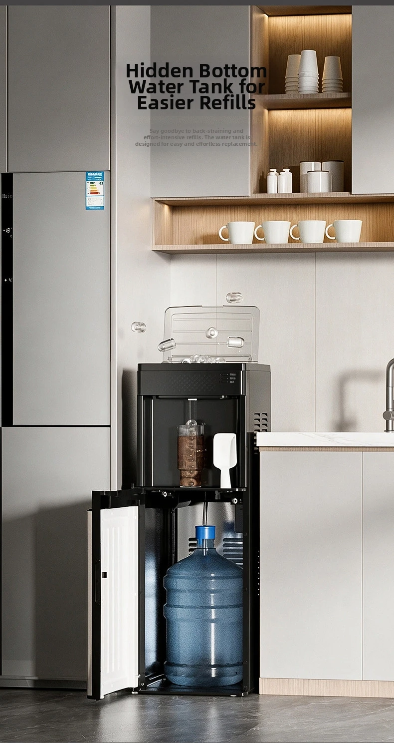 Ice Maker & Water Dispenser Combo, Countertop Ice Machine with Hot & Cold Water, Self-Cleaning Ice Maker for Home Office, Smart