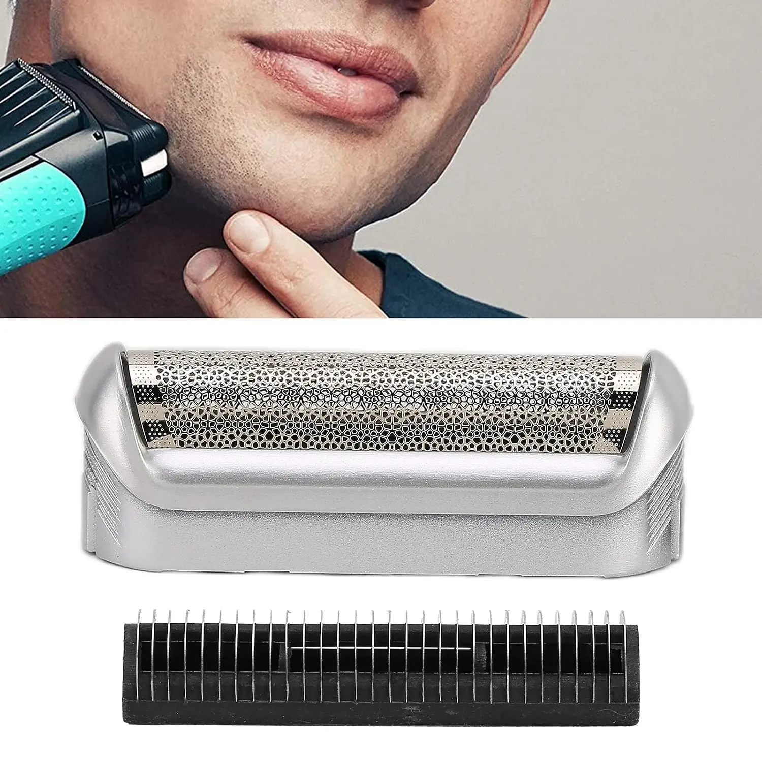 5S Shaver Foil & Cutter Blade Set Compatible with Braun M30 M60 M90 P50 P70 P80 5604 5607 5609 Razor Replacement Head Parts