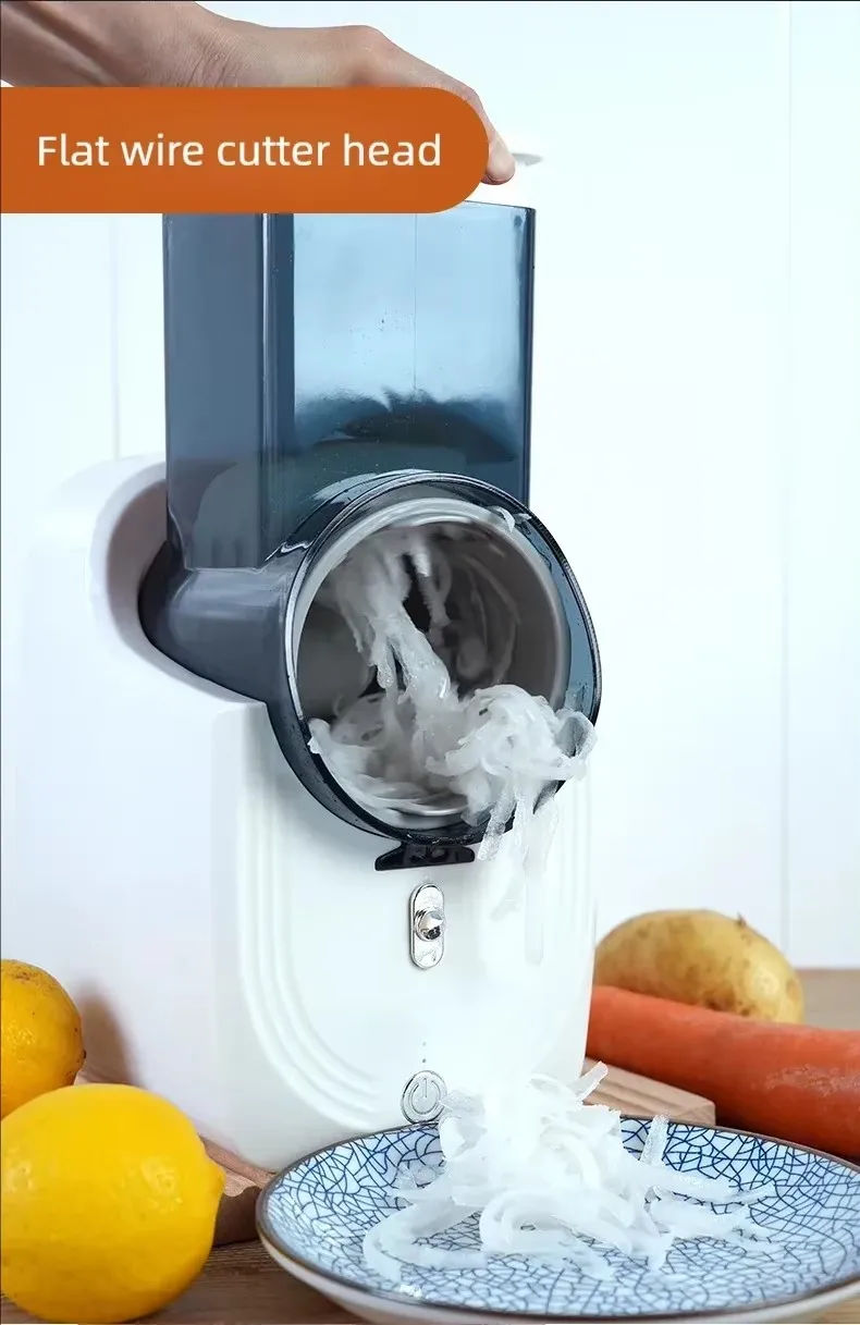 Home Kitchen Electric Vegetable Cutter and Shredder with Versatile Slicing Functions