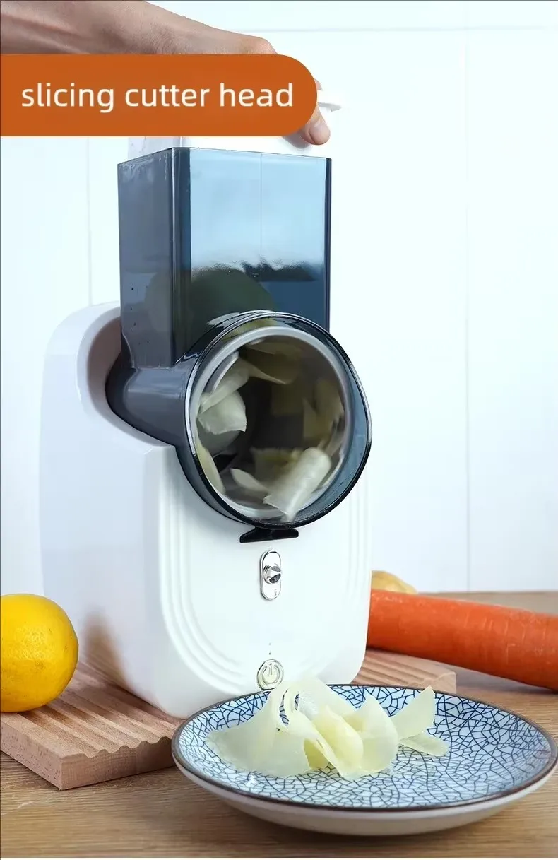 Home Kitchen Electric Vegetable Cutter and Shredder with Versatile Slicing Functions