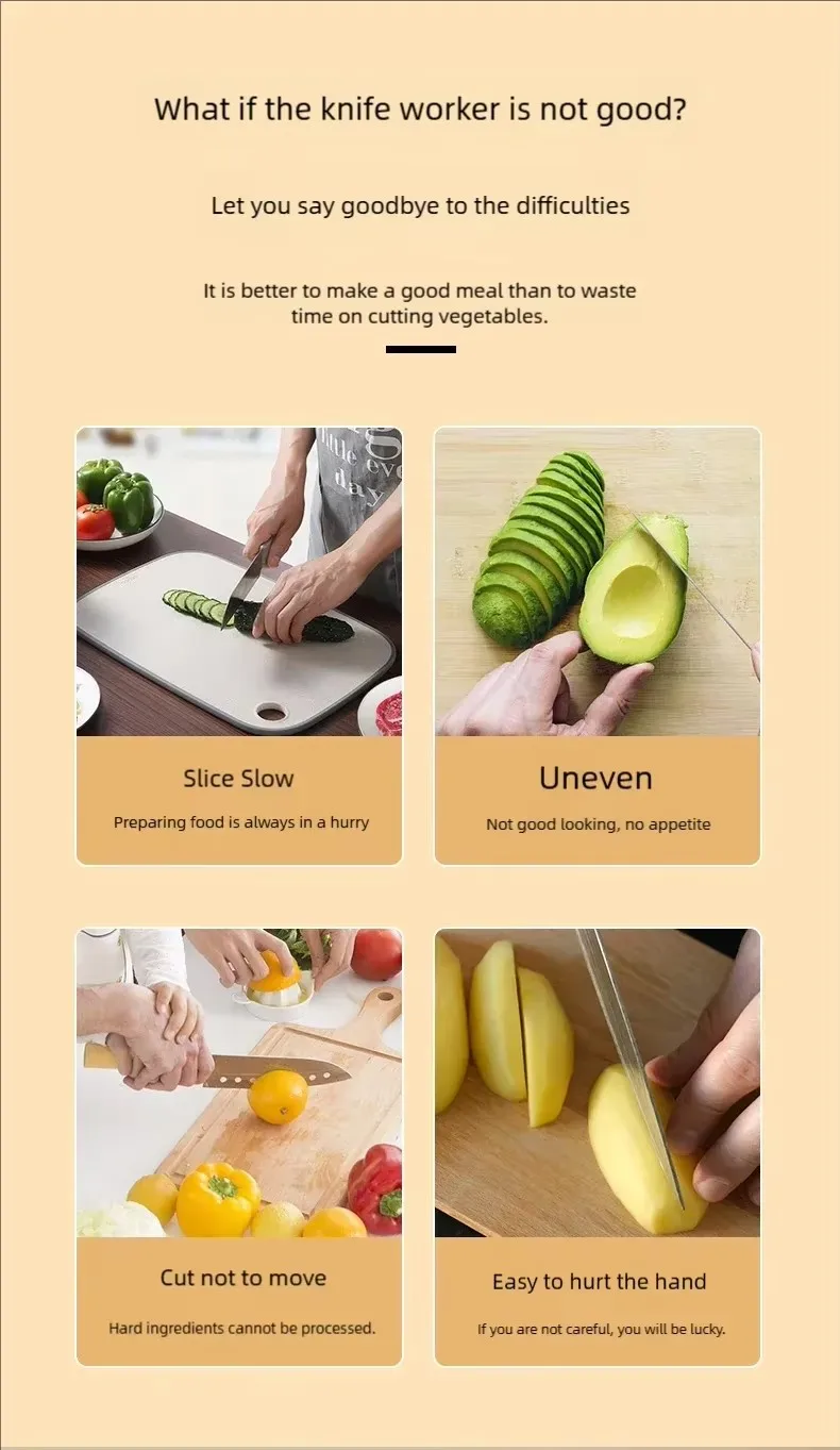 Home Kitchen Electric Vegetable Cutter and Shredder with Versatile Slicing Functions