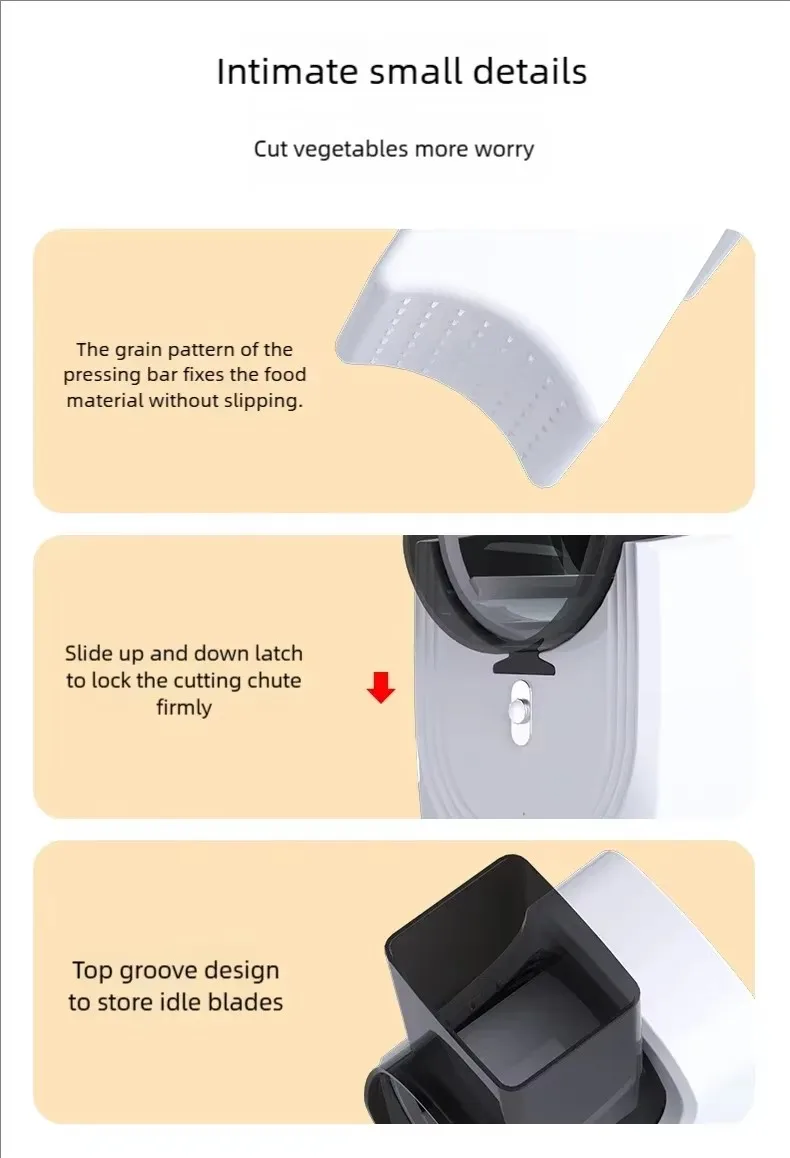 Home Kitchen Electric Vegetable Cutter and Shredder with Versatile Slicing Functions