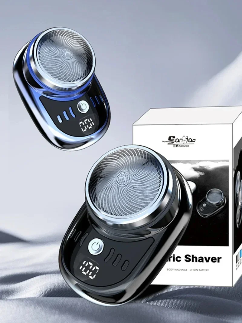 Lenovo Electric Shaver Portable Mini For Men Pocket Travel Razor Wireless Detachable Beard Trimmer Type‑C Fast Charging Digital