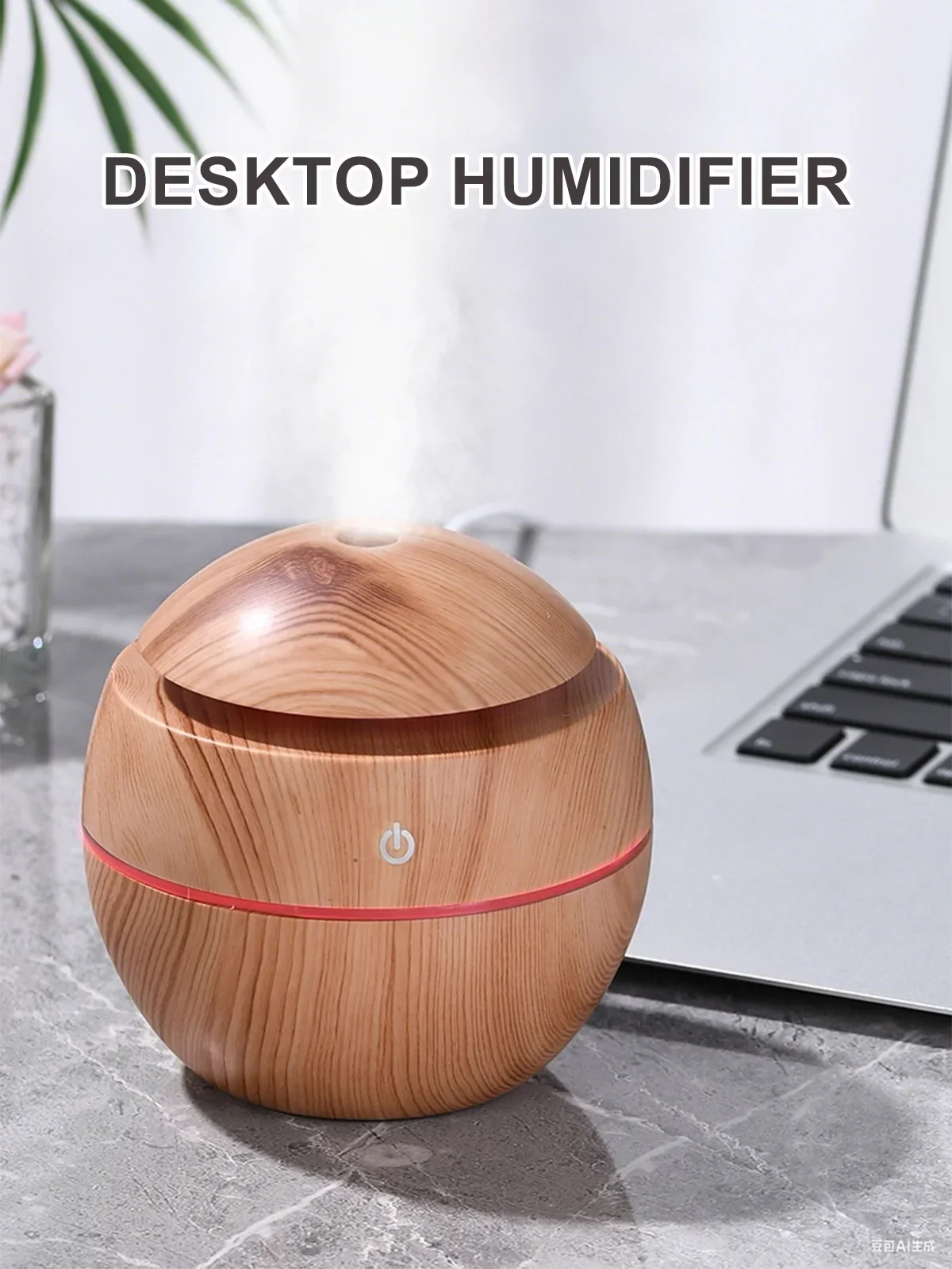 Mini USB Ultrasonic Humidifier Aromatherapy With Colorful LED Night Light For Office Bedroom Dorm Room Desktop Personal Use