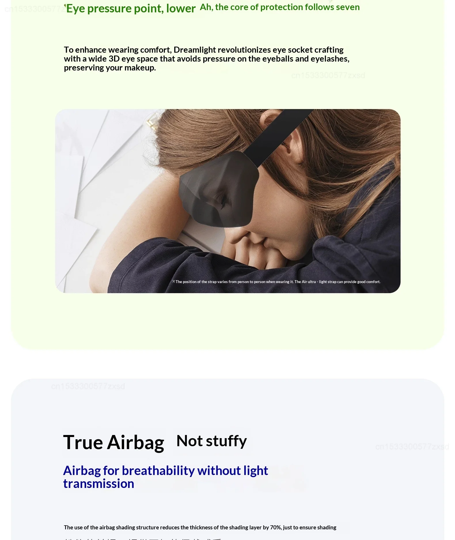 Dreamlight Travel Eye Mask Sleep Blackout 3D Stereoscopic Aid Portable Adjustable Travel Sleeping Aid Breathable Eye Cover Rest