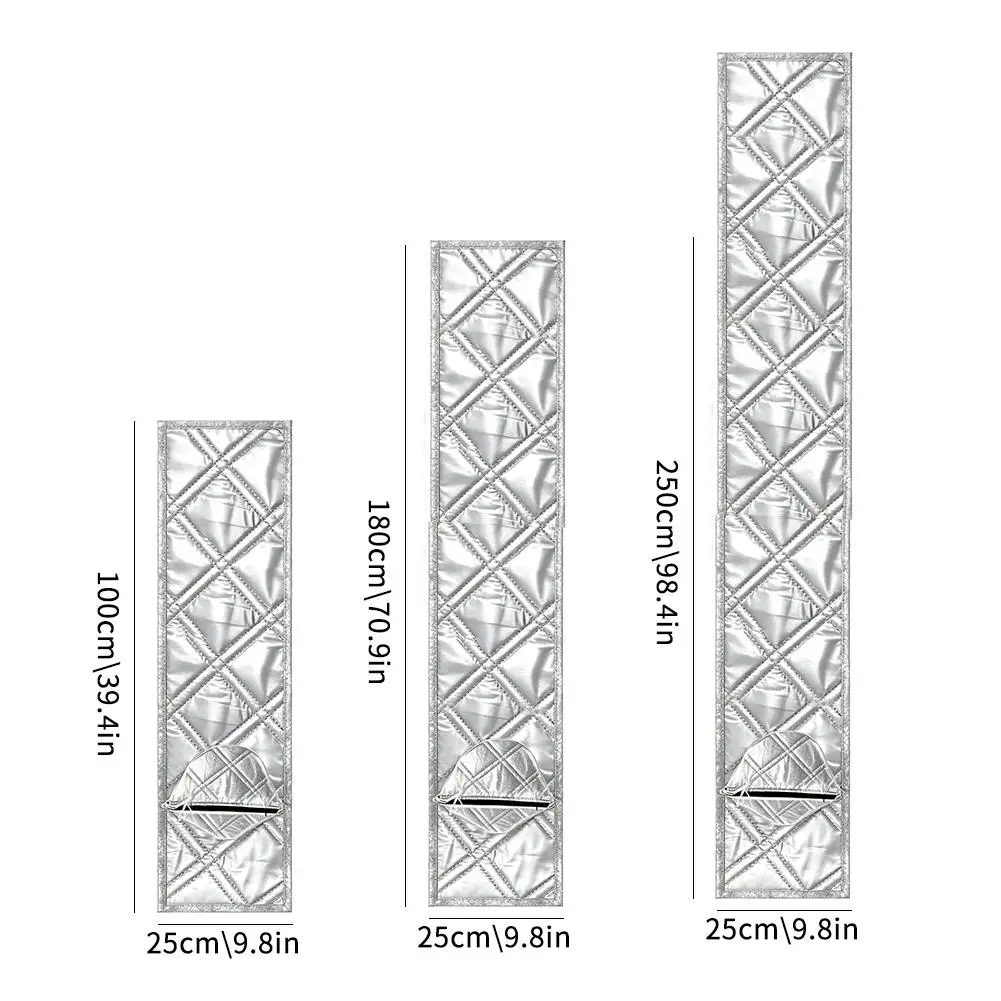 Portable Air Conditioner Window Seal Cloth, Insulated Window Vent Kit with Drawstring Hole for Portable AC Exhaust Hose, Heat In
