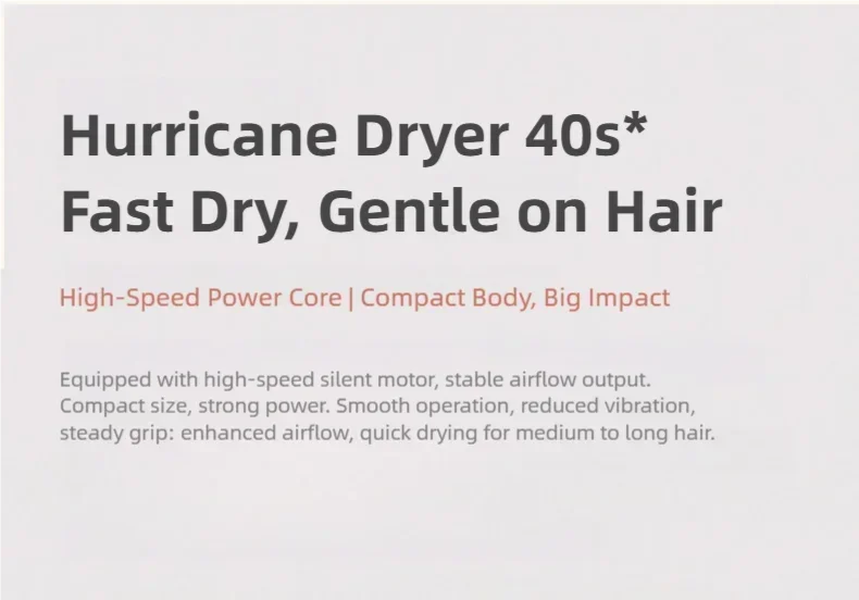 TINSOL Professional Negative Ion Hair Dryer, Constant Temperature Hair Care, Quick Drying, Convenient Foldable Hair Dryer