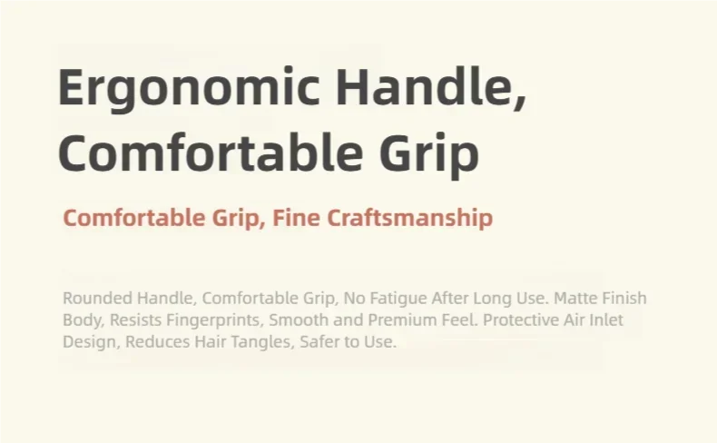 TINSOL Professional Negative Ion Hair Dryer, Constant Temperature Hair Care, Quick Drying, Convenient Foldable Hair Dryer