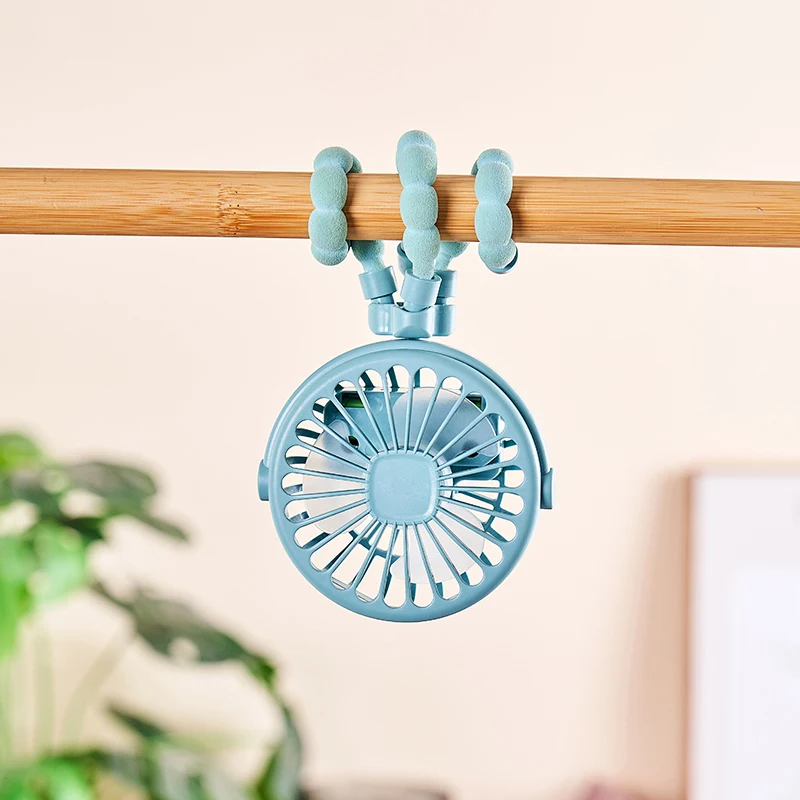 Portable Multi-Functional Octopus Clip Fan Mini Flexible Tripod Mobile Phone Holder Handheld Desktop Fan